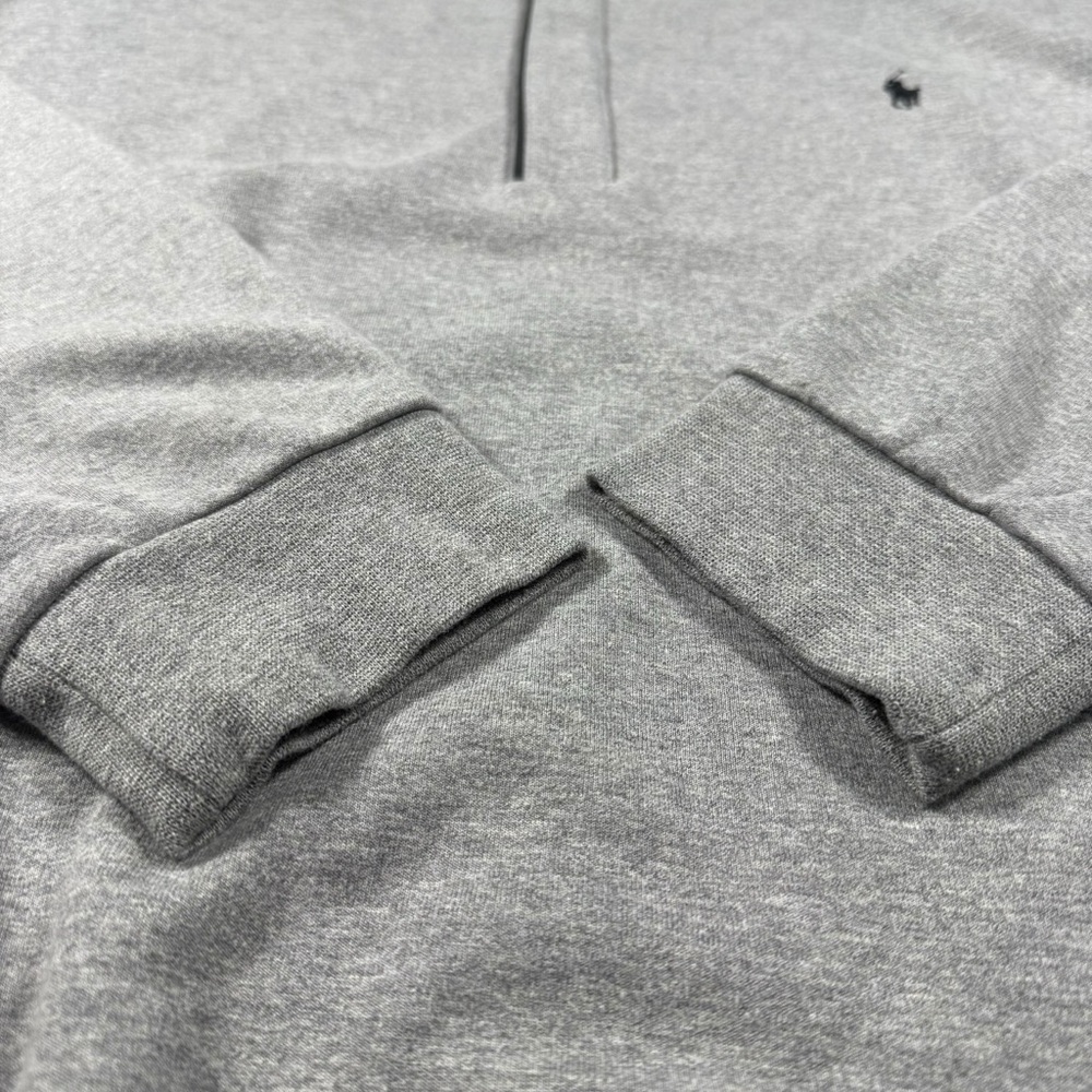 Polo Ralph Lauren Men’s 2XB Grey Double‑Knit Quarter‑Snap Pullover - Picture 6 of 12